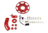 MSD Crank Trigger Wheel Kit Flying Magnet Hall-Effect Sbc 7 In. Small Block Chevy Crank Trigger Kit 7 In. Wheel/Hall-Effect Sensor/Adjustable Timing Pointer Red MSD Ignition