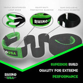 Rhino USA 30Ft Tow Strap/Shackles Combo