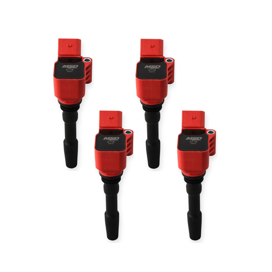 MSD Ignition Coil Blaster Series Vw / Audi 1.8L/2.0L Engines Red 4-Pack Vw/Audi 2014-2019 1.8L/2.0L 4 Cylinder 4-Pack MSD Ignition