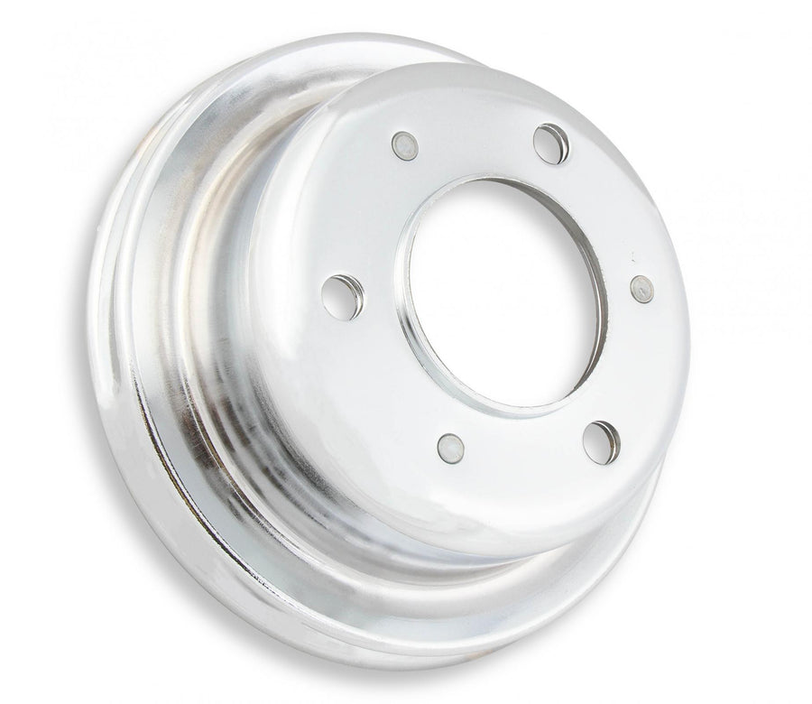 Chrome Crankshaft Pulley Single Groove Fits 1965-1968 Ford 289/302 Mr Gasket