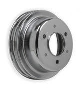 Chrome Crankshaft Pulley Double Groove Fits 1965-1968 Ford 289/302 Mr Gasket