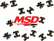MSD Dual Plug Wire Separators, Set Of 16, For Sleeved 8-8.5Mm Wires Tidy Up Your Engine Bay With MSD Dual Plug Wire Separators MSD Ignition