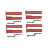 Pro Race Spark Plug Boot & Terminal Kit, Straight, Red, Set Of 8 MSD Ignition