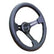 NRG Reinforced Steering Wheel (350mm / 3in. Deep) Black Leather w/ Black Stitching