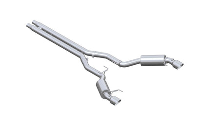 MBRP 2015-2017 Ford Mustang GT 5.0 3in Cat Back Dual Split Rear Street Version 4.5in Tips - Aluminized | S7277AL
