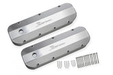 Valve Cover Fabricated Aluminum Bbc Natural Anodized 1965-2000 Chevrolet Big Block 396-454 1/4 Inch Thick Billet Rail Sniper EFI