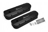 Valve Cover Fabricated Aluminum Bbc Black 1965-2000 Chevrolet Big Block 396-454 1/4 Inch Thick Billet Rail Sniper EFI