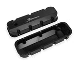 Valve Cover Fabricated Aluminum Bbc Tall Black 1965-2000 Chevrolet Big Block 396-454 Cubic Inch With Smooth Hole Sniper EFI