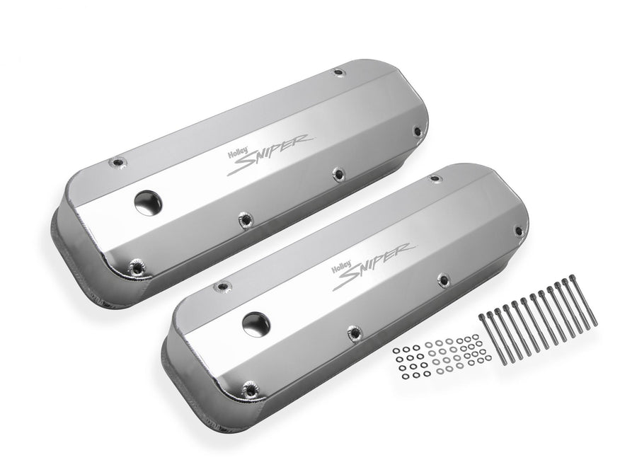 Valve Cover Fabricated Aluminum Ford Big Block Natural Anodized 1968-97 Ford Big Block 429-460 Cubic Inch Sniper EFI