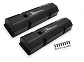 Valve Cover Fabricated Aluminum Sbc Perimeter Bolt Flat Black 1958-1986 Chevrolet Small Block 283-400 Cubic Inch Sniper EFI