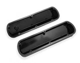 Valve Cover Fabricated Aluminum Ford Small Block Tall Black 1962-85 Ford Windsor Small Block 260-351 Cubic Inch Long Bolt Sniper EFI