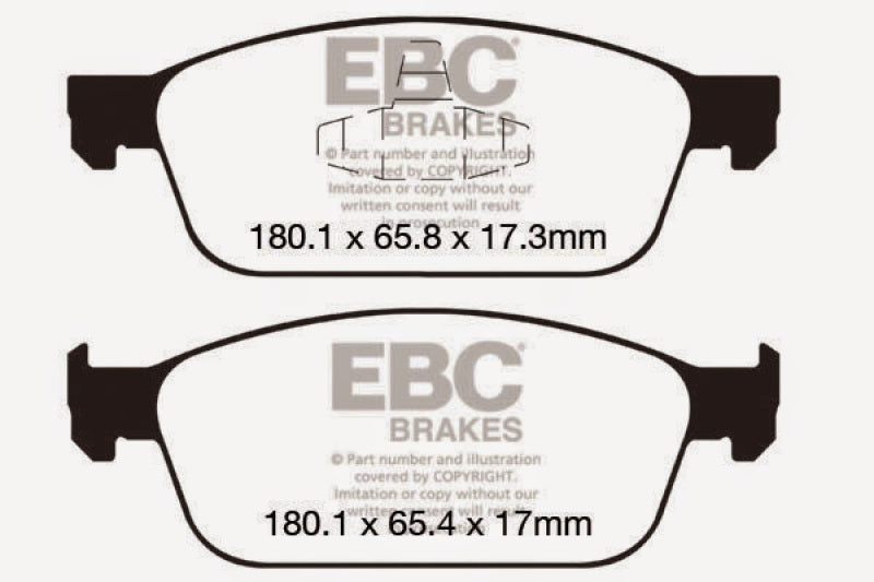 EBC 12+ Ford Focus 2.0 Turbo ST Greenstuff Front Brake Pads