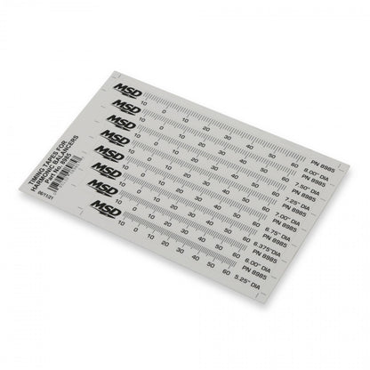 MSD Timing Tape Harmonic Balancer 5.25 Inch To 8.00 Set Of 8 Multiple Sizes 1 Degree Increments From 14 Degrees Atdc 64 Degrees Btdc MSD Ignition