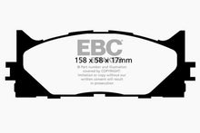 Load image into Gallery viewer, EBC 12-17 Toyota Camry 2.5L Yellowstuff Front Brake Pads