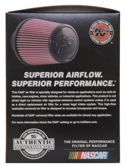 K&N Universal Air Filter | Round Tapered, 4in Flange, 6in Tall | RE-0850