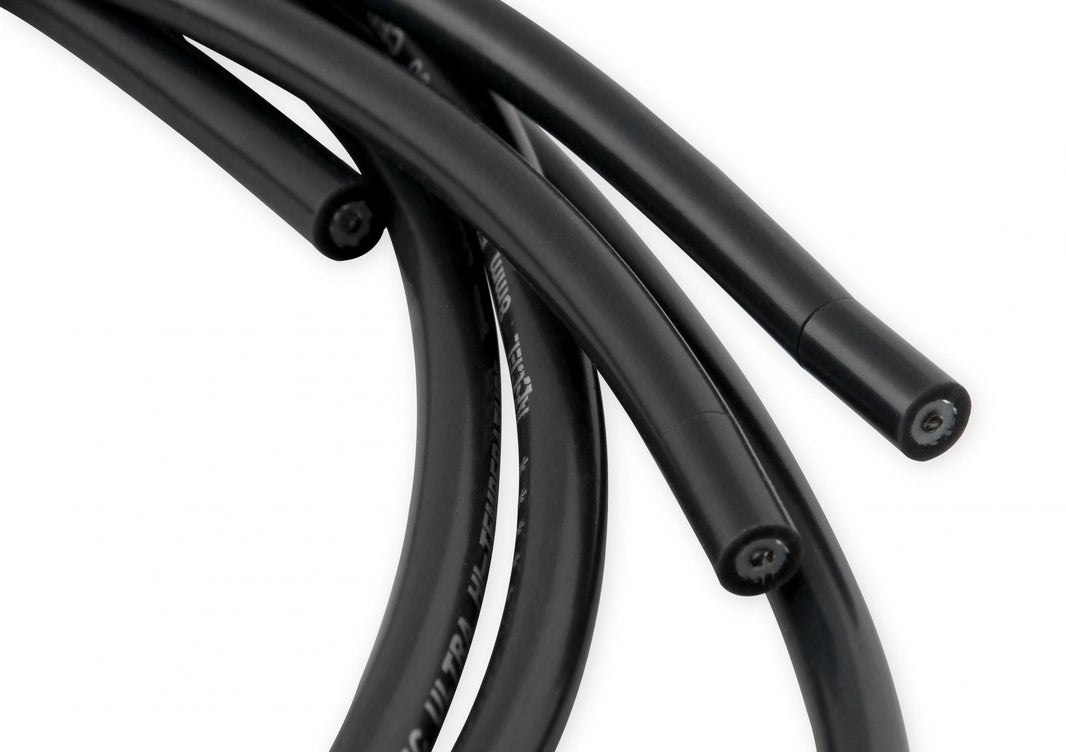 Spark Plug Wire Set Universal 180 Deg Black Ceramic Boots These Black Ceramic Boot Spiral Core Universal Fit Spark Plug Wire Sets Have Straight 180 Degree Boots ACCEL