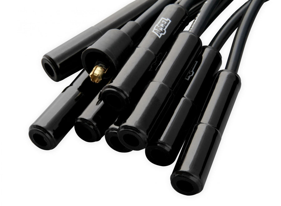 Spark Plug Wire Set Universal 180 Deg Black Ceramic Boots These Black Ceramic Boot Spiral Core Universal Fit Spark Plug Wire Sets Have Straight 180 Degree Boots ACCEL