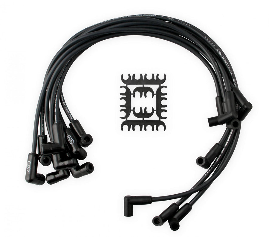 Spark Plug Wire Set- Extreme 9000 Black Ceramic-Gm V8 Hei 75-86 Over Valve Cover This Custom Fit Extreme Heat Ceramic Black Boot Spark Plug Wire Set Fits Chevy/Gmc V8 Hei Applications 75-86 ACCEL