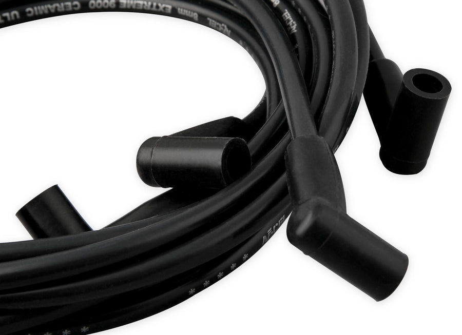 Spark Plug Wire Set Chevy Small Block- Hei 75-86 Wires Under Valve Cover Black ustom Fit Extreme Heat Black Ceramic Boot Spark Plug Wire Set ACCEL