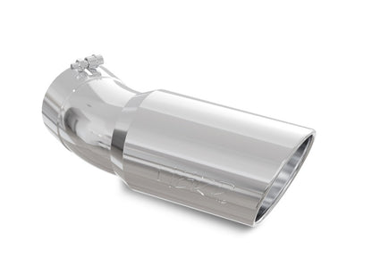 MBRP Universal Tip 6in OD 5in Inlet 15.5in Length 30 Deg Bend Angled Rolled End T304 | T5154