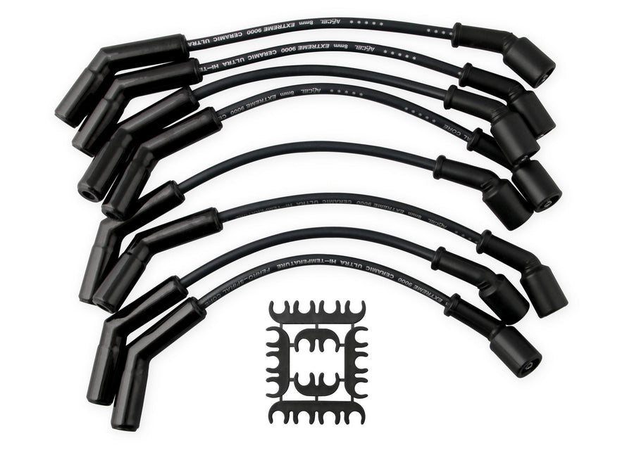 Spark Plug Wire Set Extreme 9000 Black Ceramic-Chevy/Gm 01-04-3/4 & 1 Ton 8.1L This Custom Fit Extreme Heat Black Ceramic Boot Spark Plug Wire Set Fits Chevy / GM 2001-2004 3/4 & 1 Ton 8.1L ACCEL