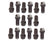 Header Bolts 3/8-16 x 3/4 Inch Hex Head Set of 16 Fits 1965-1990 Chevrolet 396-454 Big Block and 1962-2001 Ford 221-351W Mr Gasket