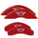MGP 4 Caliper Covers Engraved Front & Rear MGP Red Finish White Characters 2018 Toyota Camry L/LE/SE