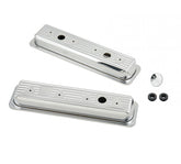 Chrome Valve Covers Finned Fits 1987-2002 Chevrolet 305-350 Gen I Small Block Mr Gasket