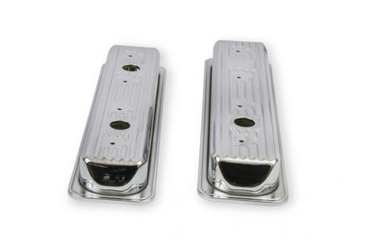 Chrome Valve Covers Finned Fits 1987-2002 Chevrolet 305-350 Gen I Small Block Mr Gasket