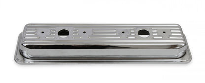 Chrome Valve Covers Finned Fits 1987-2002 Chevrolet 305-350 Gen I Small Block Mr Gasket