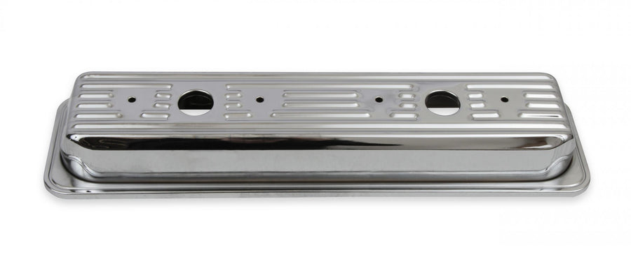 Chrome Valve Covers Finned Fits 1987-2002 Chevrolet 305-350 Gen I Small Block Mr Gasket