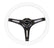 NRG Classic Wood Grain Steering Wheel (350mm) White Paint Grip w/Black 3-Spoke Center