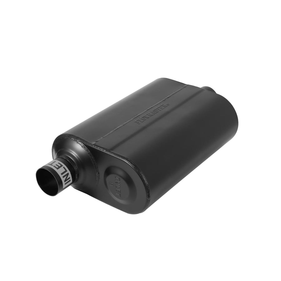 Super 40 Series Chambered Muffler Super 40 2.25 Offset In 2.25 Center Out Aggressive Sound Flowmaster
