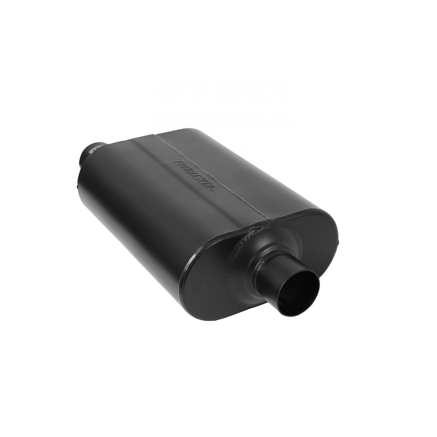 Super 40 Series Chambered Muffler Super 40 2.50 Offset In 2.50 Center Out Aggressive Sound Flowmaster