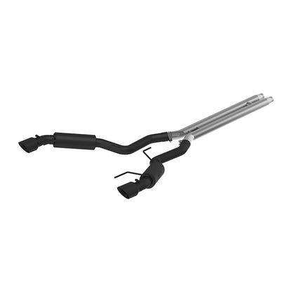 MBRP 15-17 Ford Mustang GT 5.0 3in Cat Back Dual Split Rear Race Version 4.5in Tips - Black Coated | S7278BLK