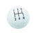 Shifter Knob 5-Speed Pattern White Fits Shifter Sticks with 3/8-20 UNC Threads Mr Gasket
