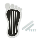 Foot Print Gas Pedal Pad Aluminum Chrome & Painted Black Trim Fits Most Gas Pedals Mr Gasket