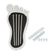 Foot Print Gas Pedal Pad Aluminum Chrome & Painted Black Trim Fits Most Gas Pedals Mr Gasket