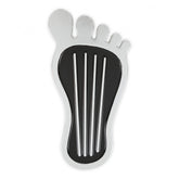 Foot Print Gas Pedal Pad Aluminum Chrome & Painted Black Trim Fits Most Gas Pedals Mr Gasket