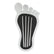 Foot Print Gas Pedal Pad Aluminum Chrome & Painted Black Trim Fits Most Gas Pedals Mr Gasket