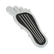 Foot Print Gas Pedal Pad Aluminum Chrome & Painted Black Trim Fits Most Gas Pedals Mr Gasket