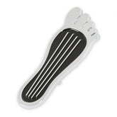 Foot Print Gas Pedal Pad Aluminum Chrome & Painted Black Trim Fits Most Gas Pedals Mr Gasket