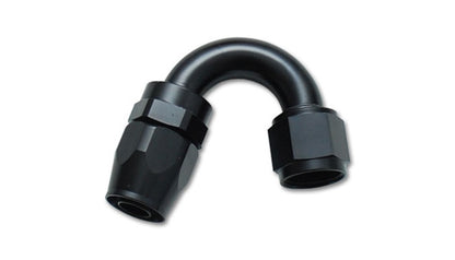 Vibrant -20 AN 150 Degree Elbow Hose End Fitting | 6061 Aluminum, Black Hard Anodized | 21520