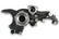Manifold-Bracket Kit, LT4 Dry Black Bracket Kit GM LT4 Dry System Black Holley