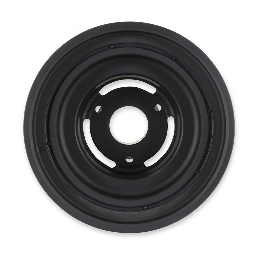 Replacement Damper Non VVT Cast Iron Damper for Gen III Hemi Mid-Mount Accessory Drive System Non VVT Black Finish Holley