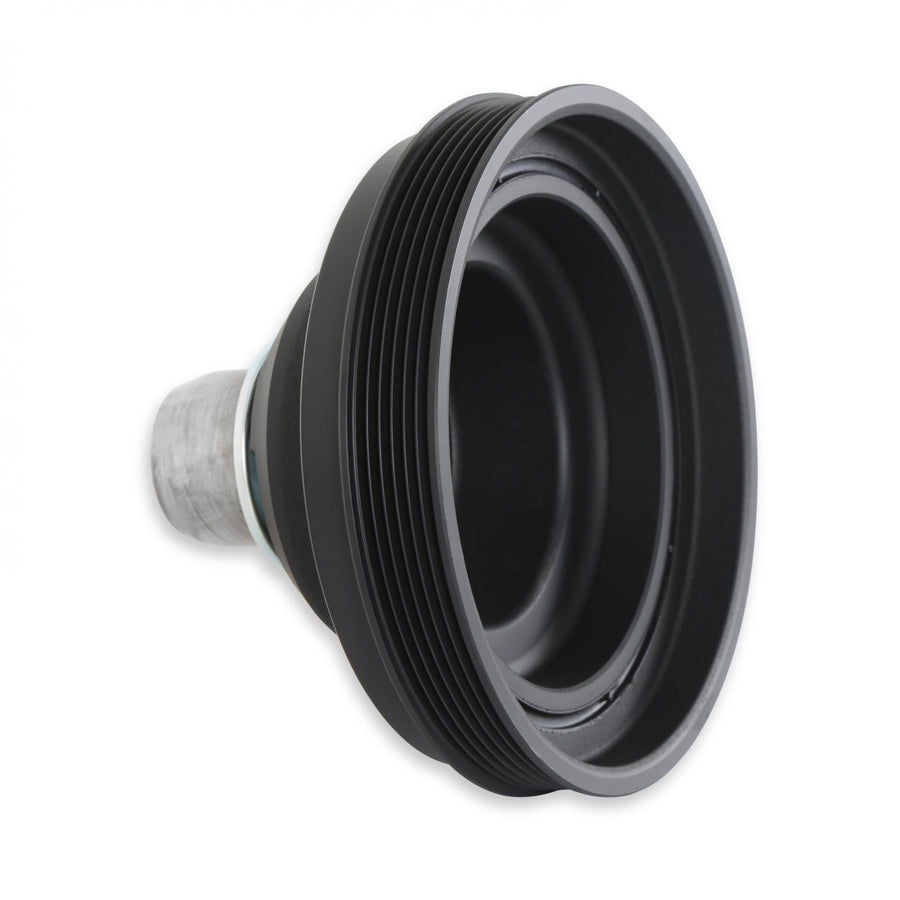 Replacement Damper Non VVT Cast Iron Damper for Gen III Hemi Mid-Mount Accessory Drive System Non VVT Black Finish Holley