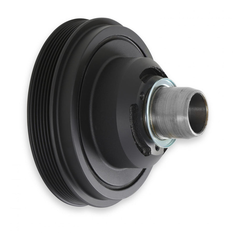 Replacement Damper Non VVT Cast Iron Damper for Gen III Hemi Mid-Mount Accessory Drive System Non VVT Black Finish Holley