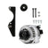 Gen III Hemi Alternator Relocation Kit W/ Alternator Moves Alternator Inward for Extra Clearance on Right Side of Engine Includes Alternator 197-302 (150 Amp Output) Black Brackets & Natural Aluminum Alternator Holley