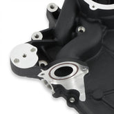 Timing Cover Ford 7.3L Godzilla Black Fits Ford 7.3L Godzilla High-Mount Accessory Drive System OE Pan Only Holley