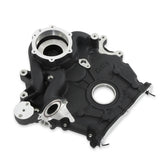Timing Cover Ford 7.3L Godzilla Black Fits Ford 7.3L Godzilla High-Mount Accessory Drive System OE Pan Only Holley